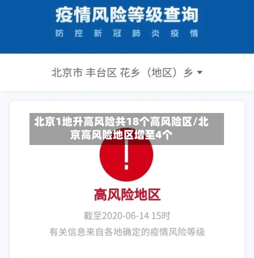 北京1地升高风险共18个高风险区/北京高风险地区增至4个