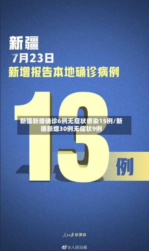 新疆新增确诊6例无症状感染15例/新疆新增30例无症状9例