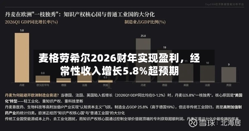 麦格劳希尔2026财年实现盈利，经常性收入增长5.8%超预期