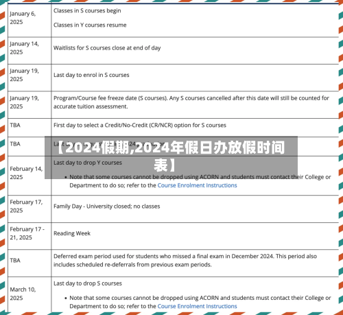 【2024假期,2024年假日办放假时间表】