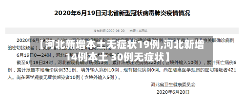 【河北新增本土无症状19例,河北新增14例本土 30例无症状】-第2张图片