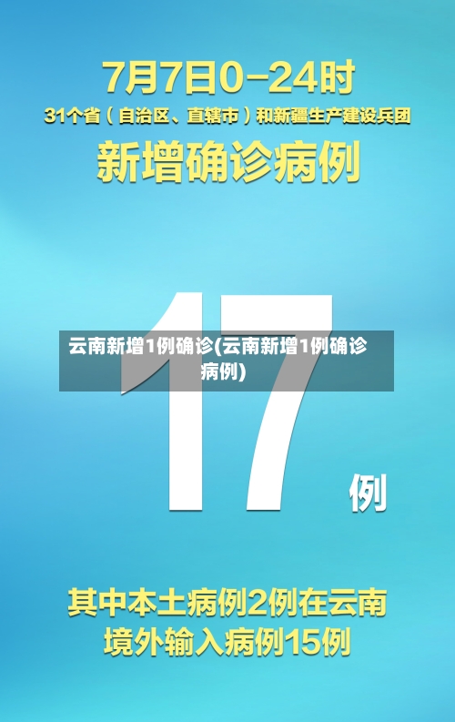 云南新增1例确诊(云南新增1例确诊病例)