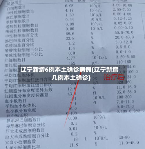 辽宁新增6例本土确诊病例(辽宁新增几例本土确诊)