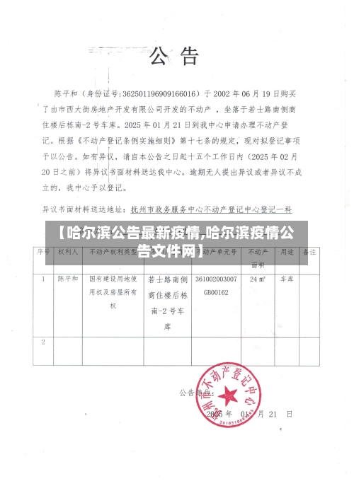 【哈尔滨公告最新疫情,哈尔滨疫情公告文件网】