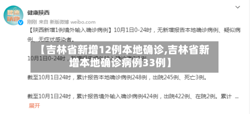 【吉林省新增12例本地确诊,吉林省新增本地确诊病例33例】