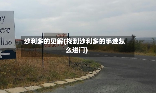 沙利多的见解(找到沙利多的手迹怎么进门)-第2张图片