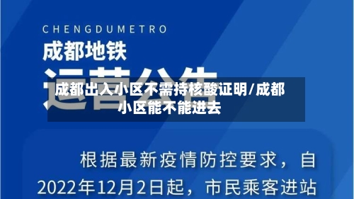 成都出入小区不需持核酸证明/成都小区能不能进去
