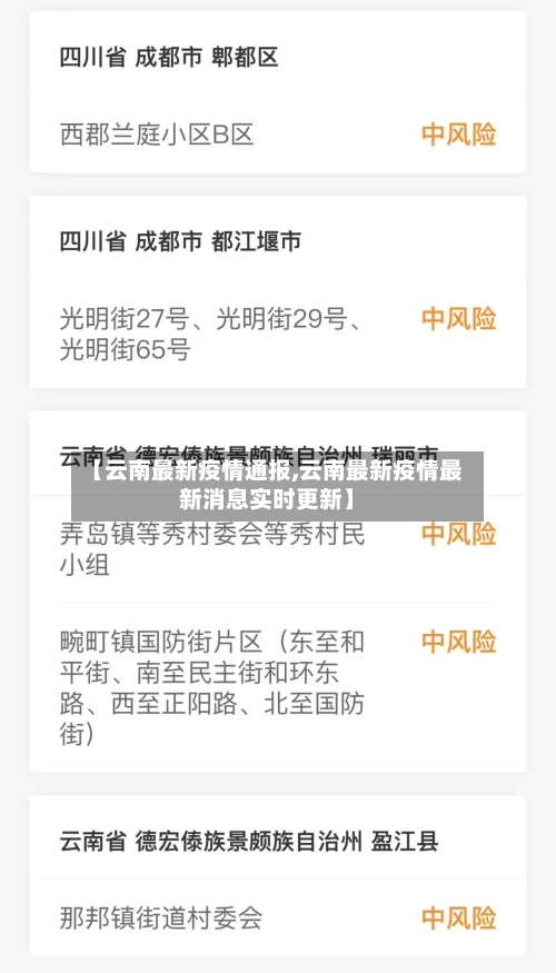 【云南最新疫情通报,云南最新疫情最新消息实时更新】