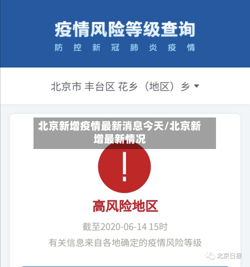 北京新增疫情最新消息今天/北京新增最新情况