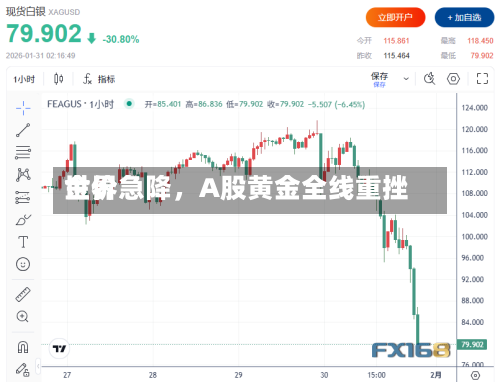 世界金价急降，A股黄金全线重挫