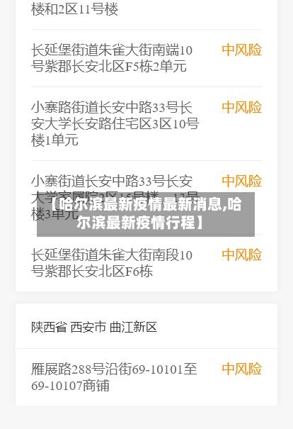 【哈尔滨最新疫情最新消息,哈尔滨最新疫情行程】-第3张图片
