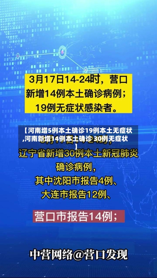 【河南增5例本土确诊19例本土无症状,河南新增14例本土确诊 30例无症状】