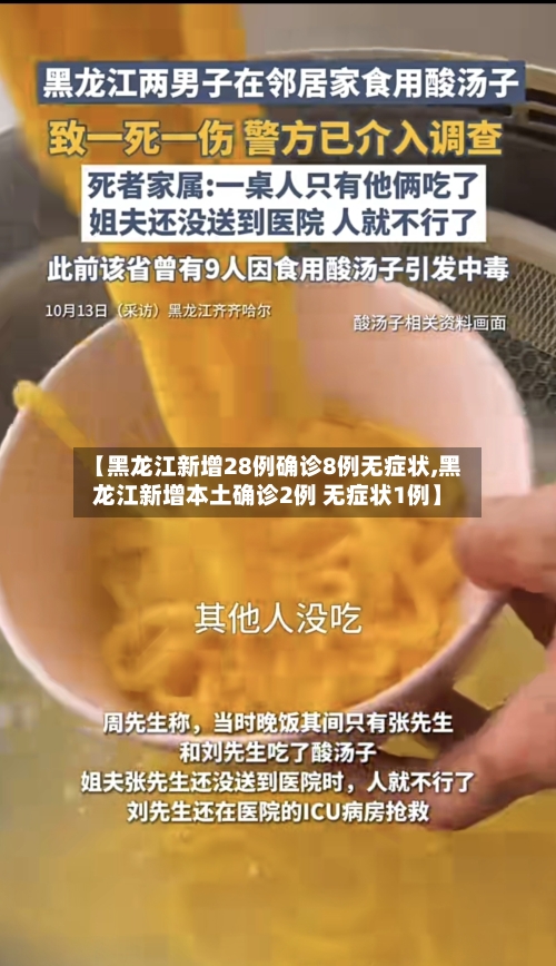 【黑龙江新增28例确诊8例无症状,黑龙江新增本土确诊2例 无症状1例】