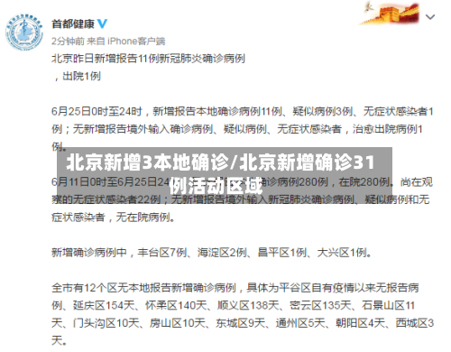 北京新增3本地确诊/北京新增确诊31例活动区域